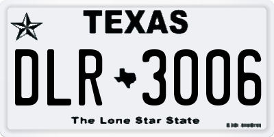 TX license plate DLR3006