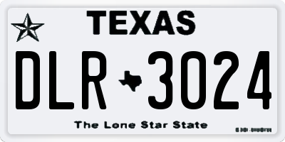 TX license plate DLR3024