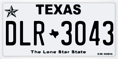 TX license plate DLR3043