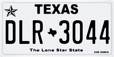 TX license plate DLR3044