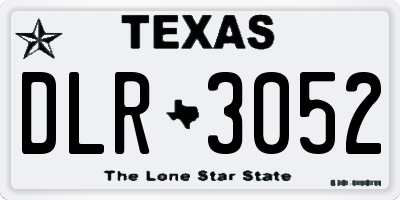 TX license plate DLR3052