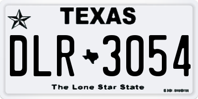 TX license plate DLR3054