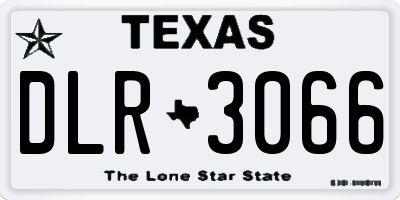 TX license plate DLR3066