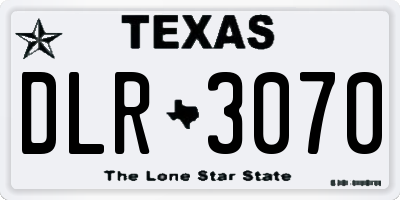 TX license plate DLR3070