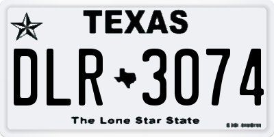 TX license plate DLR3074