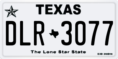 TX license plate DLR3077