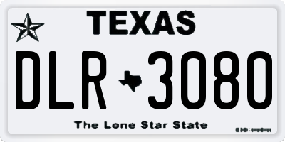 TX license plate DLR3080