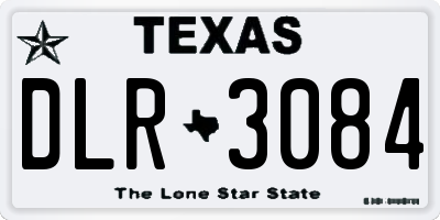TX license plate DLR3084