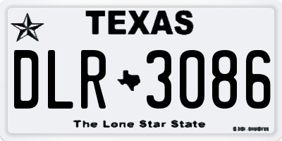 TX license plate DLR3086