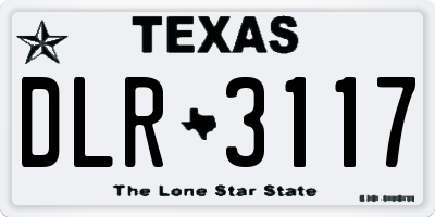 TX license plate DLR3117