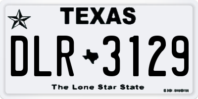 TX license plate DLR3129