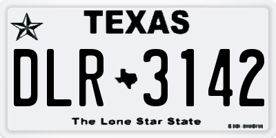 TX license plate DLR3142