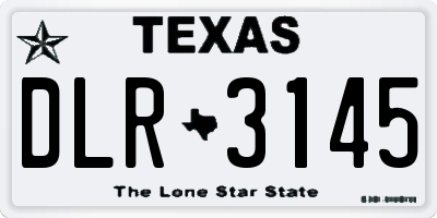 TX license plate DLR3145