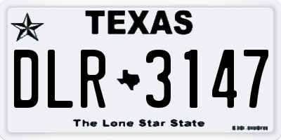 TX license plate DLR3147