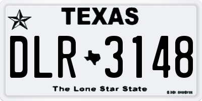 TX license plate DLR3148