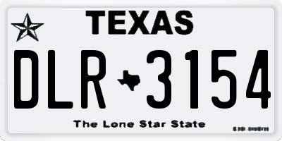 TX license plate DLR3154