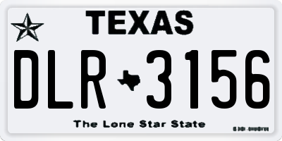 TX license plate DLR3156