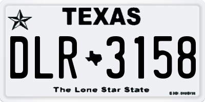 TX license plate DLR3158