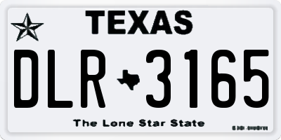TX license plate DLR3165