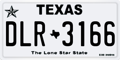 TX license plate DLR3166