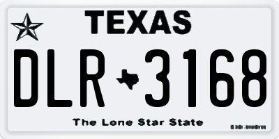 TX license plate DLR3168