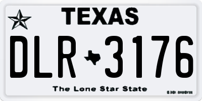 TX license plate DLR3176