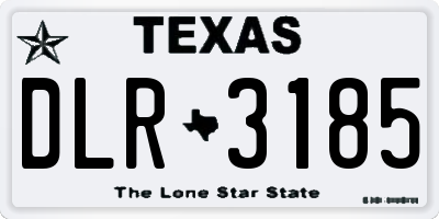 TX license plate DLR3185