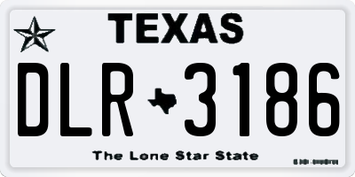 TX license plate DLR3186