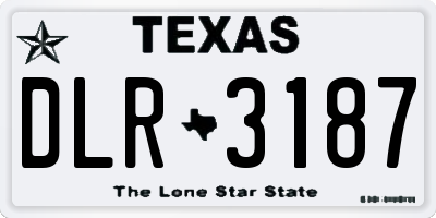 TX license plate DLR3187