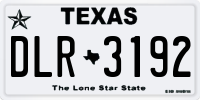 TX license plate DLR3192