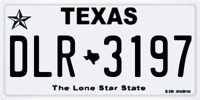 TX license plate DLR3197