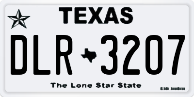 TX license plate DLR3207