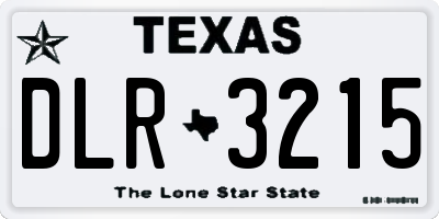 TX license plate DLR3215