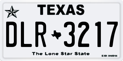 TX license plate DLR3217