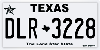 TX license plate DLR3228