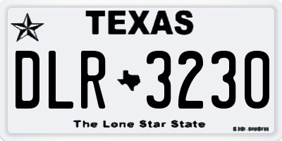 TX license plate DLR3230