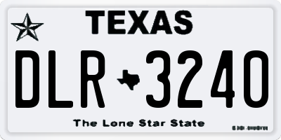 TX license plate DLR3240