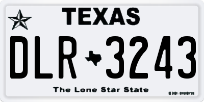 TX license plate DLR3243