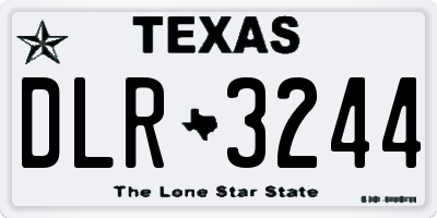 TX license plate DLR3244