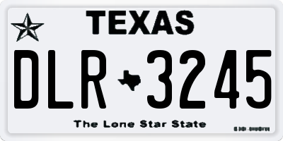 TX license plate DLR3245