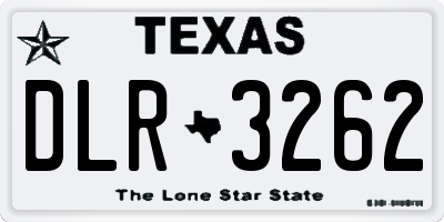 TX license plate DLR3262