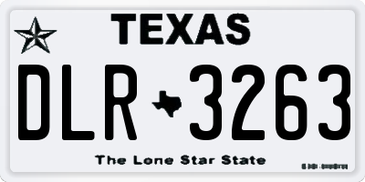 TX license plate DLR3263