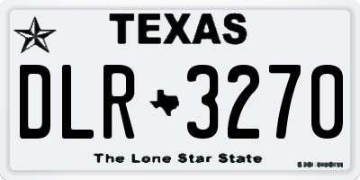 TX license plate DLR3270