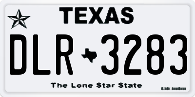 TX license plate DLR3283