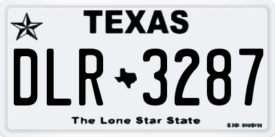 TX license plate DLR3287