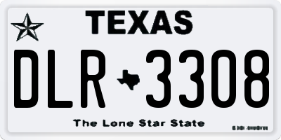 TX license plate DLR3308