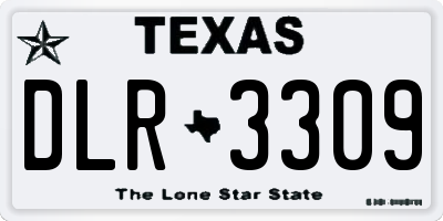TX license plate DLR3309