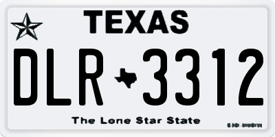 TX license plate DLR3312