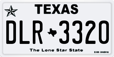 TX license plate DLR3320