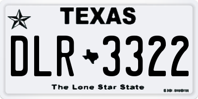 TX license plate DLR3322